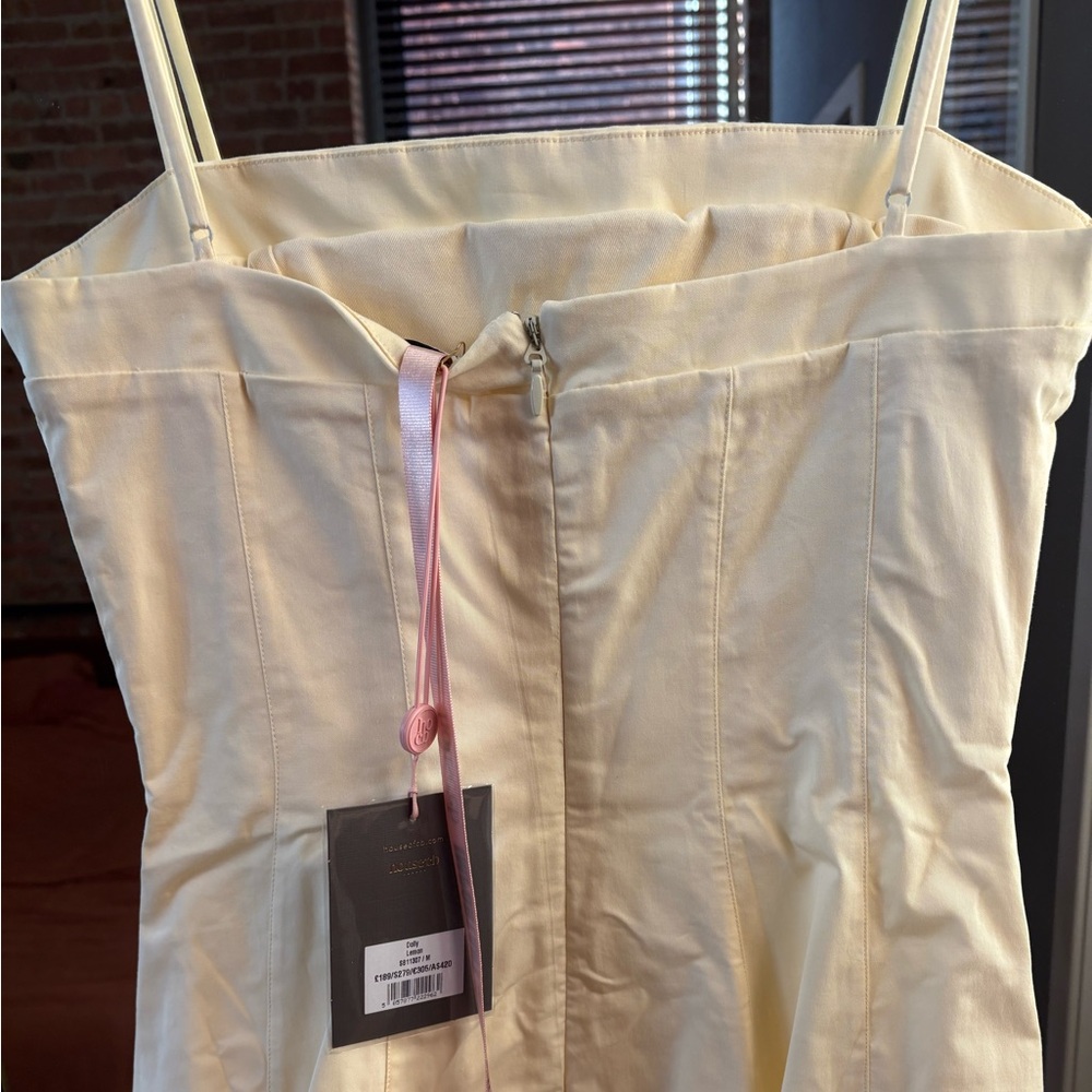 DOLLY Lemon Stretch Cotton A-Line Midi Sundress - Picture 9 of 9